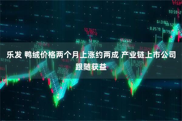 乐发 鸭绒价格两个月上涨约两成 产业链上市公司跟随获益
