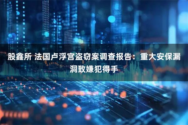 股鑫所 法国卢浮宫盗窃案调查报告：重大安保漏洞致嫌犯得手