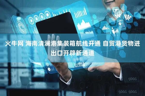 火牛网 海南清澜港集装箱航线开通 自贸港货物进出口开辟新通道