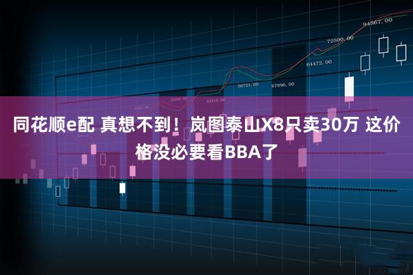 同花顺e配 真想不到！岚图泰山X8只卖30万 这价格没必要看BBA了
